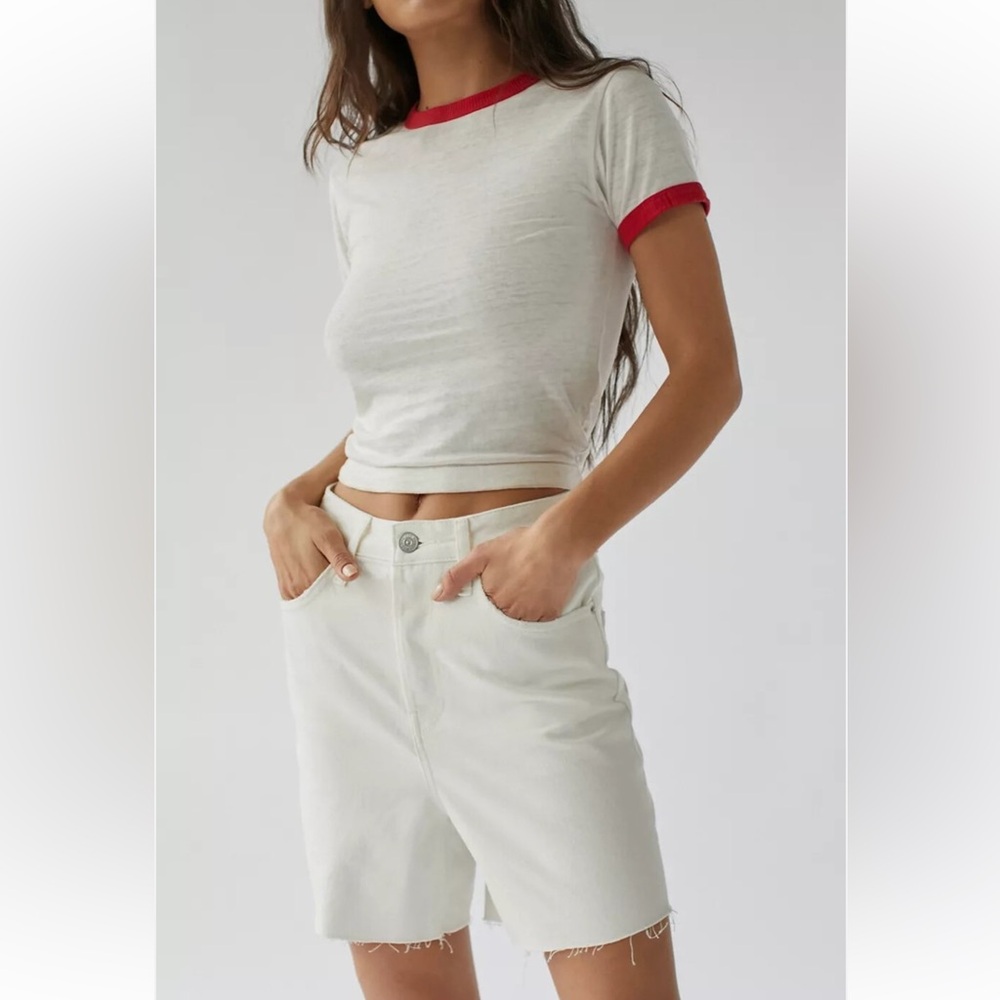 BDG White Pockets 90s Long Inseam Short NWOT Retail $59